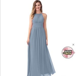 Azazie Bonnie Dusty Blue Bridesmaid Dress